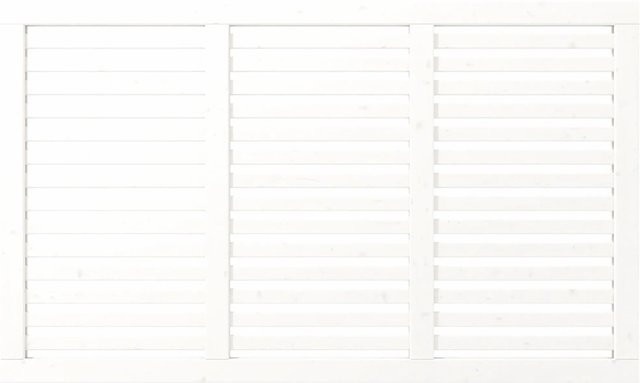 Plus Sichtschutzzaun Harmoni aus Nadelholz in Weiß, semi-transparent, B: 107 cm, H: 180 cm - Bild 1