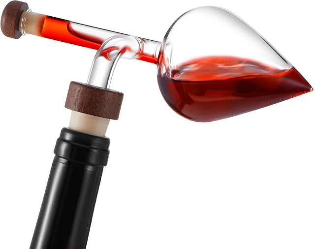 Untior Weinbelüfter und Dekanter aus Glas in Transparent, ideal für Rotwein, Weißwein, Whisky und Spirituosen - Bild 1