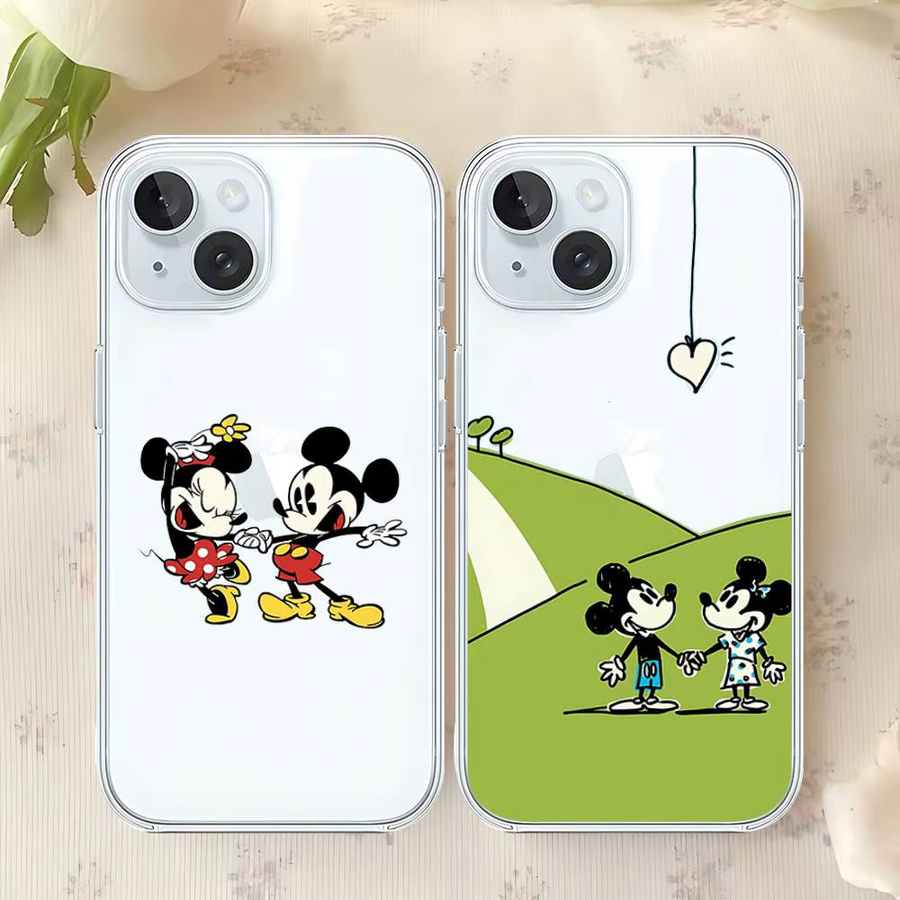 Transparente Mickey und Minnie Maus Handyhülle für Apple iPhone Modelle - Bild 4
