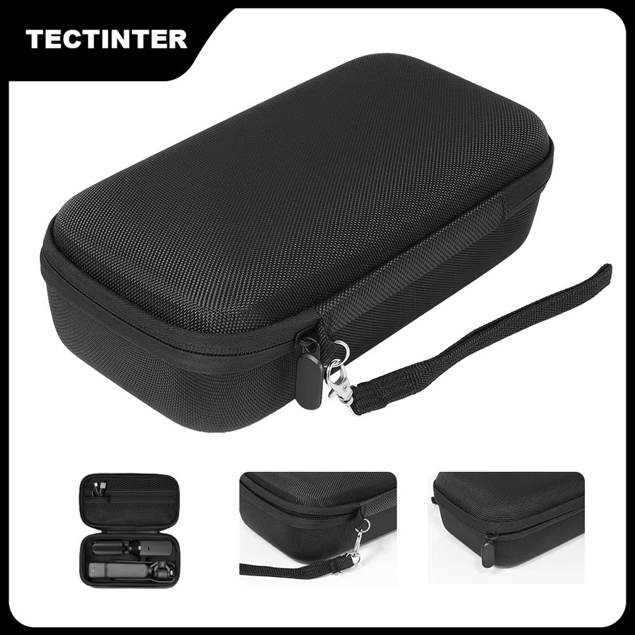 TECTINTER Tragbare Hartschalen-Schutztasche für DJI OSMO Pocket 3/4/Xtra in Schwarz mit Handschlaufe - Bild 2
