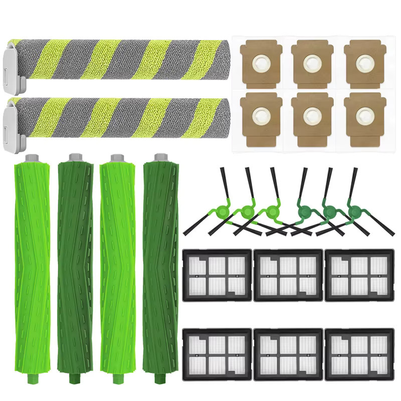iRobot Roomba Max 705 Combo 706 707 Combo Ersatzteil-Set mit Hauptbürste, Seitenbürste, Filtern, Staubbeuteln und Wischbeuteln - Bild 2