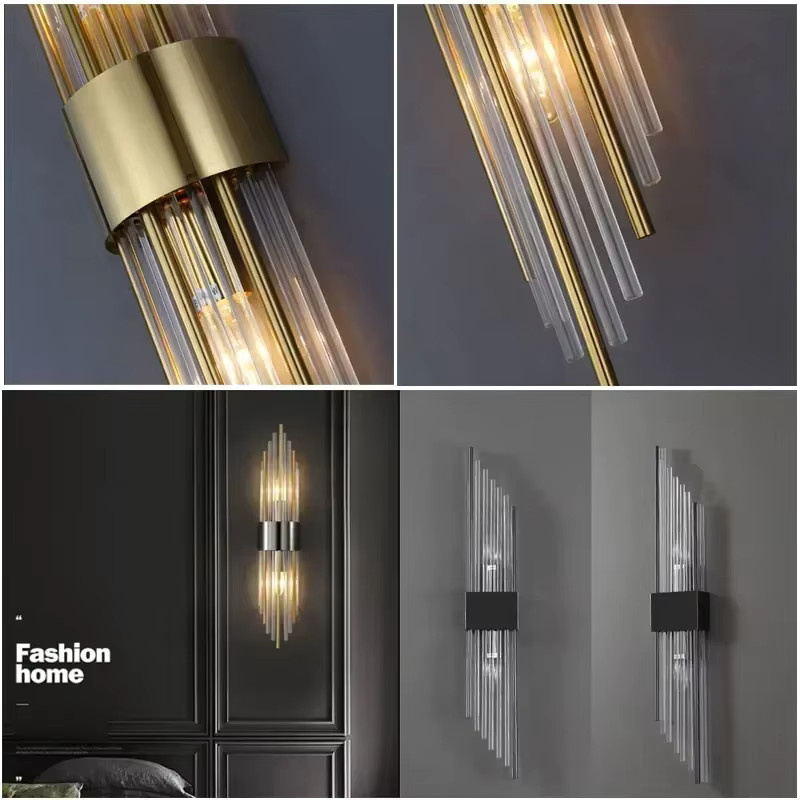 ZCTOP Moderne LED Wandleuchte in Gold mit transparentem Glas für Wohnzimmer, Schlafzimmer und Treppen - Bild 3