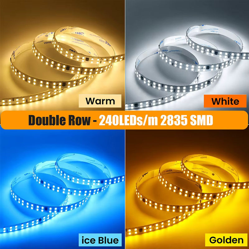 KISUFU RGB LED-Streifen mit 9 Farben, IP55 wasserfest, selbstklebend, AC 230V für die Home-Beleuchtung, Multicolor und Weiß - Bild 2