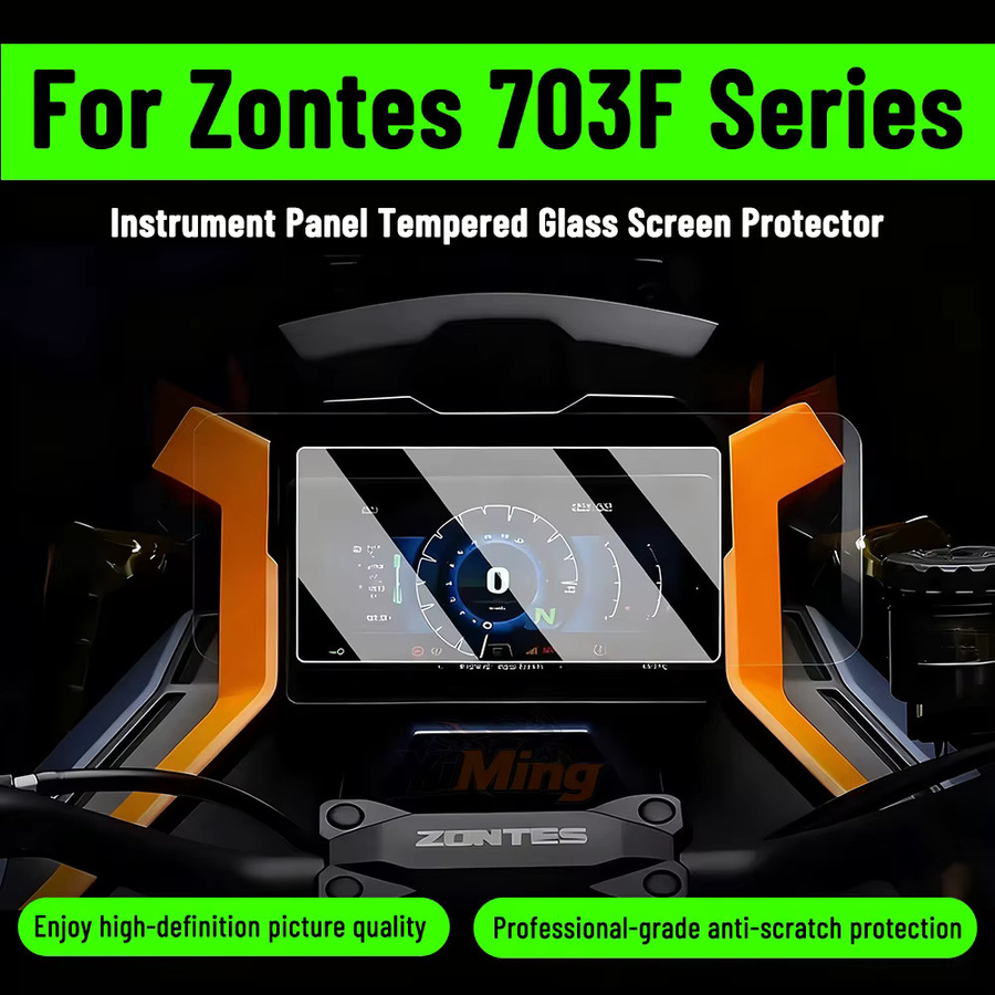 Kratzschutz Film für ZONTES 703F, RR, 350E, M, 368G, 150D Motorrad Instrumentenanzeige aus gehärtetem Glas, transparent - Bild 4