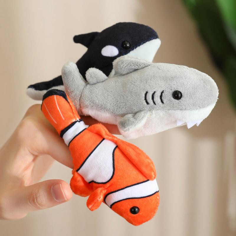 Süßer Mu Cheng Handpuppe Plüschtier Papagei Hai Vögel Meeresorganismen - Bild 1