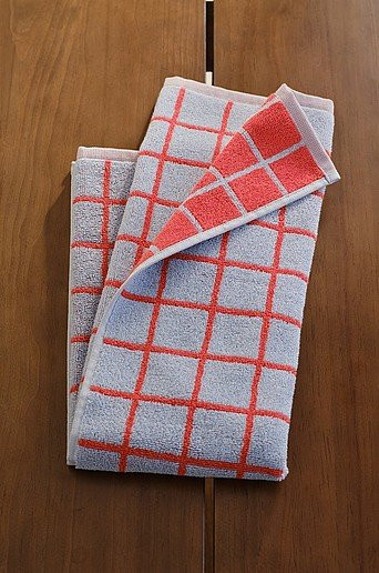 Jotex GRID Handtuch aus Baumwolle in Blau/Mehrfarbig, B: 50 cm, H: 70 cm - Bild 1