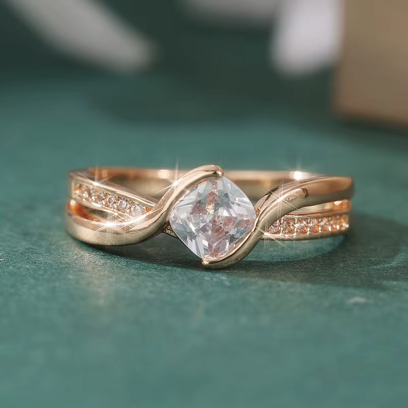 YoYo Ehering, Zirkonia, Roségold, Damen - Bild 2