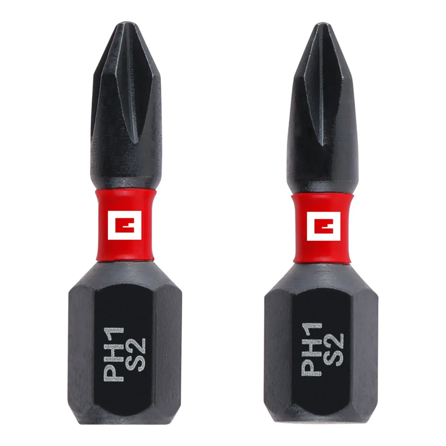 Einhell Impact Bit-Set 2-teilig PH1, 25 mm, rot/schwarz - Bild 2