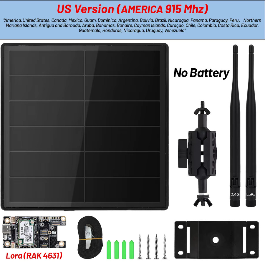 KEEPTEEN D5L Solarbetriebener LoRa Meshcore Node Repeater RAK4631 RAK19007 Wasserdichter Mesh-Funk Repeater mit Antenne in Schwarz - Bild 7