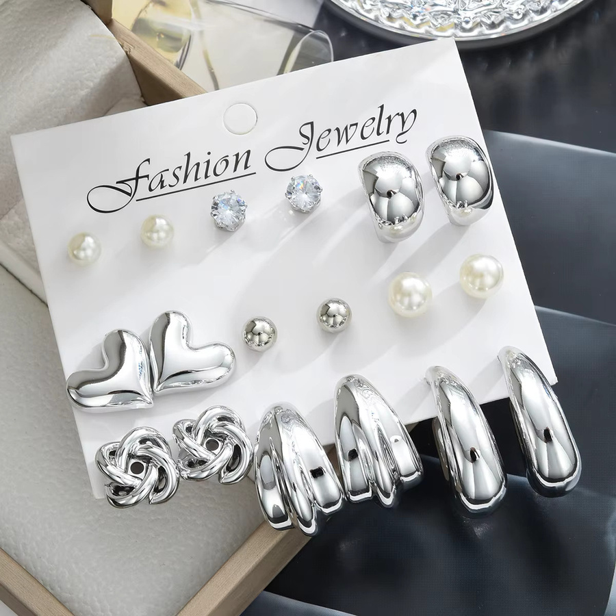 AY Ohrringe-Set, Perle, Zirkonia, Silber, Damen - Bild 3