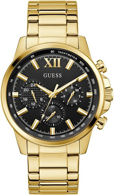 Guess Armbanduhr Walker, Quarz, Edelstahl, Schwarz, 46 mm, Herren - Bild 1