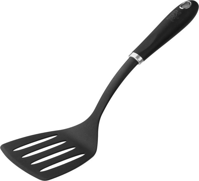 Stanley Rogers Pfannenwender Pride mit Schlitzen aus Edelstahl und Silikon, Schwarz, Länge: 32 cm - Bild 1