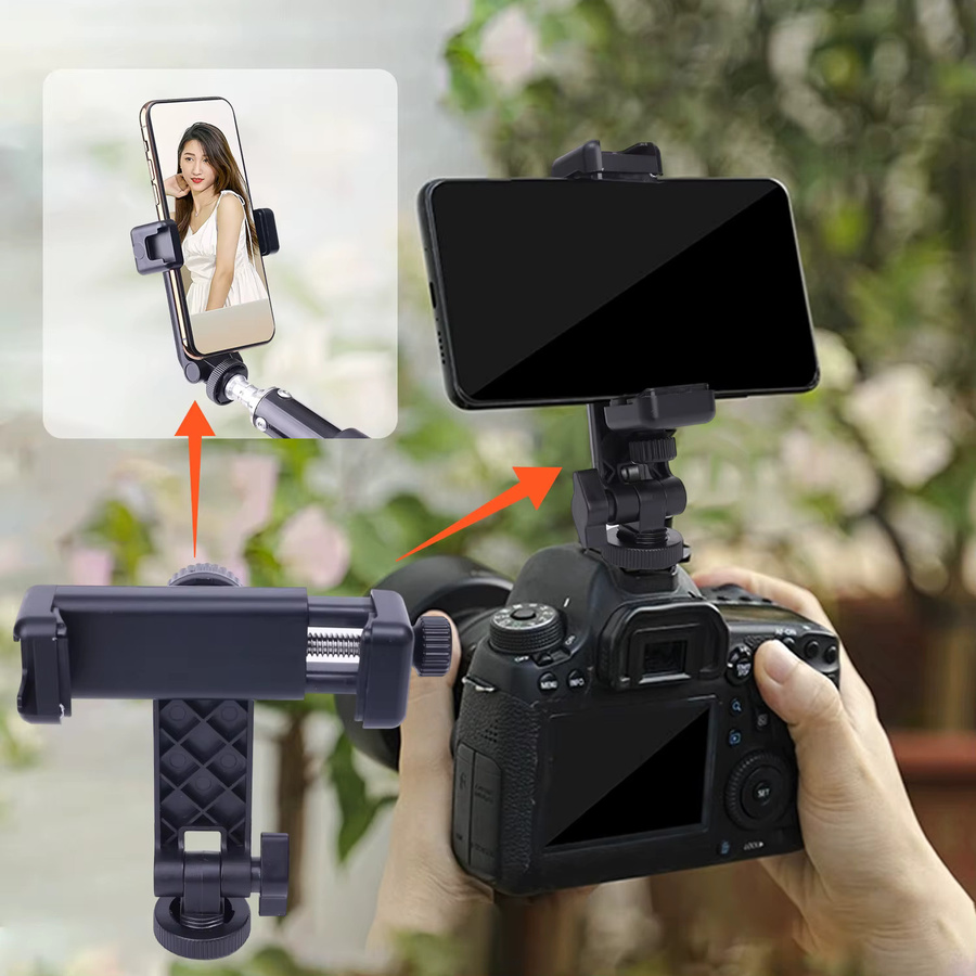 Universal Telefon Stativ Mount Adapter Handy Halterung mit einstellbarer Klemme in Schwarz - Bild 4