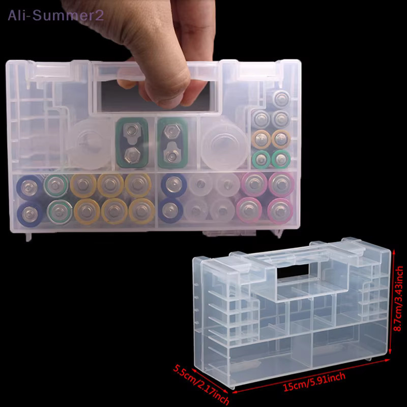 Transparenter Kunststoff-Batteriekasten als Organizer für AA AAA C D und 9V Batterien - Bild 4