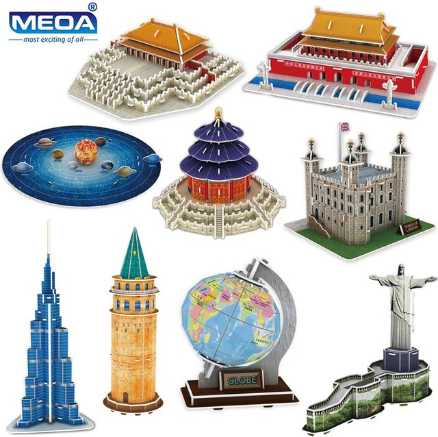 MEOA 3D-Puzzle Modellbau Exotisches Gebäude Weltberühmte Architektur Multicolor - Bild 1