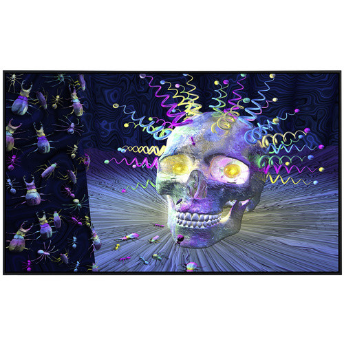 papermoon Infrarotheizung EcoHeat Psychedelischer Schädel in Bunt mit Matt-Effekt, App-Steuerung und Überhitzungsschutz - Bild 2