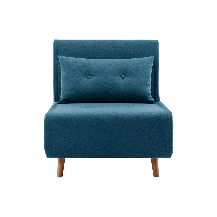 Vente-unique Schlafsessel Uribia in Blau mit Schlaffunktion und Stoffbezug, Breite: 77,5 cm - Bild 2