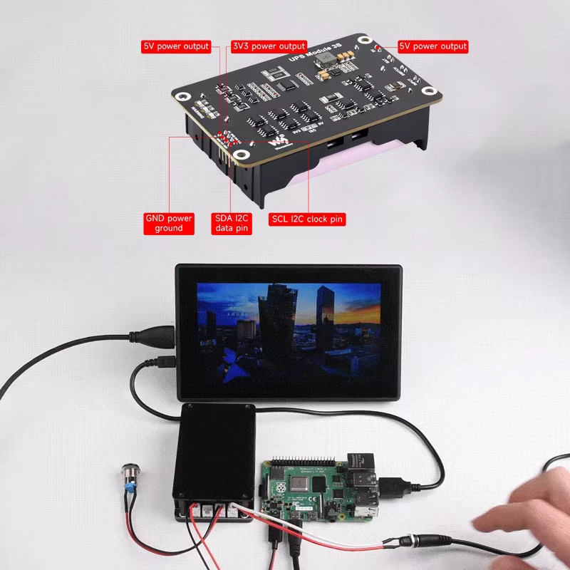 Caturda Stromversorgungsmodul für Raspberry Pi 5 und 4B, 5V 5A, unterstützt 3S und gleichzeitiges Laden, Schwarz - Bild 5