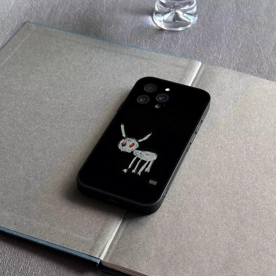 Matte Silikon Handyhülle im Rapper D-Drake Design für Apple iPhone Modelle in Schwarz - Bild 4