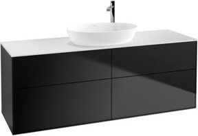 V&B Waschtischunterschrank Finion in Blau Lacquer mit weißer Abdeckplatte B/T/H: 160 x 50,1 x 50,1 cm - Bild 1