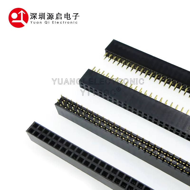 10 Stück Zweireihige Pin Header Buchsen mit 2,54 mm Pitch in Schwarz für Arduino - Bild 3