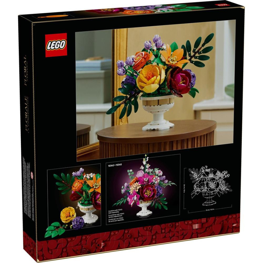 LEGO Botanische Kollektion 10345 Blumenarrangement in Weiß aus Kunststoff für Erwachsene - Bild 2