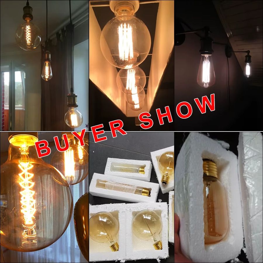 YNL Retro Edison Glühbirne E27 Vintage Filament Glühlampe 40W - Bild 2