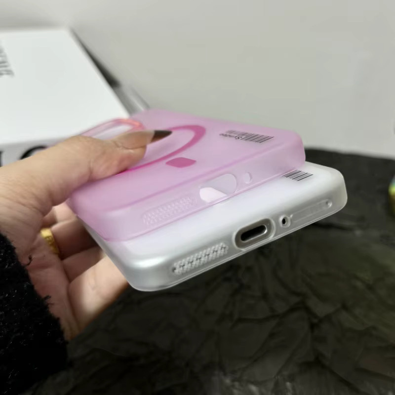 Ultradünne MagSafe Handyhülle für Xiaomi 15, 14 Ultra und 13 Pro, mattiert und transparent, Farbe: Grau - Bild 2