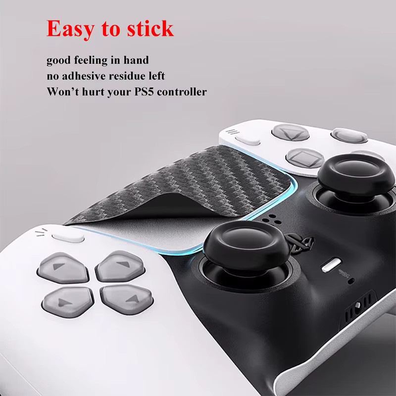 DIXSG 2er-Pack Aufkleber für PS5-Controller und Touchpad in Schwarz und Weiß, kratzfester Schutz für deine Playstation 5 Gamepads - Bild 2