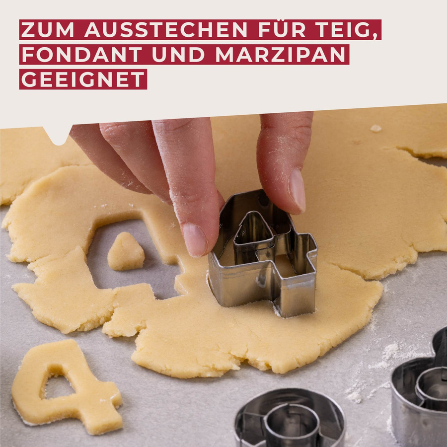 Fackelmann Zahlen-Ausstecher Nr. 4 aus Edelstahl in Silber - Bild 2