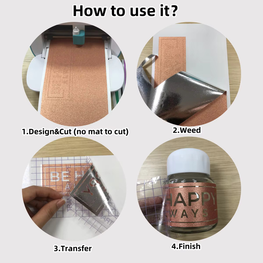 Cricut Smart Glitter Permanent Vinyl für Cricut Joy und Maker zum Basteln von Dekoraufklebern für Tassen, Fenster und Autos - Bild 4