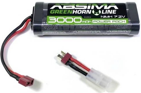 Absima NiMh Akku-Pack 7.2V 3000 mAh Softcase für Tamiya in Schwarz - Bild 1