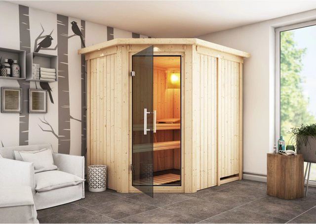 Karibu Sauna Cleo LED-Dachkranz in Beige - Bild 1