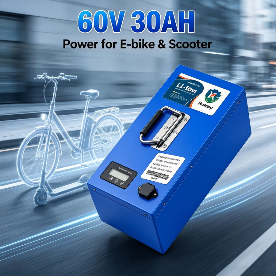 Lithium-Ionen-Akku 21700 60V 30Ah mit integriertem BMS für Elektrofahrzeuge, Motorräder und Dreirad-Roller, Blau - Bild 2