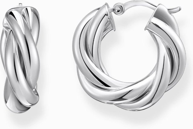 Thomas Sabo Creolen 925 Silber, verschlungenes Design, Damen, 20,0 mm - Bild 1