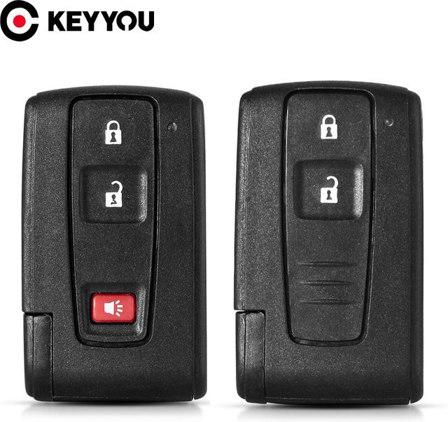 KEYYOU Smart Schlüssel Gehäuse für Toyota Corolla Verso und Camry, 2/3 Tasten, Schwarz - Bild 1