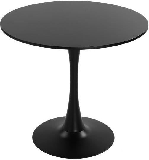 Versa Chamonix Esstisch für Küche, Terrasse oder Garten in Schwarz aus Holz, PVC und Metall, B/T/H: 80 x 80 x 73 cm - Bild 1