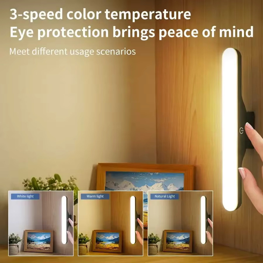 AVACOM Magnetische LED Schreibtischlampe mit integriertem LED Licht, USB wiederaufladbar und stufenlos dimmbar, ideal als hängende Leselampe für Schrank oder Schreibtisch - Bild 2