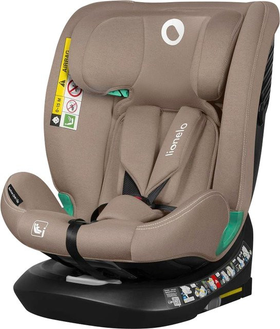 Lionelo Kindersitz BASTIAAN ONE mit ISOFIX-Basis, drehbar, Beige - Bild 1