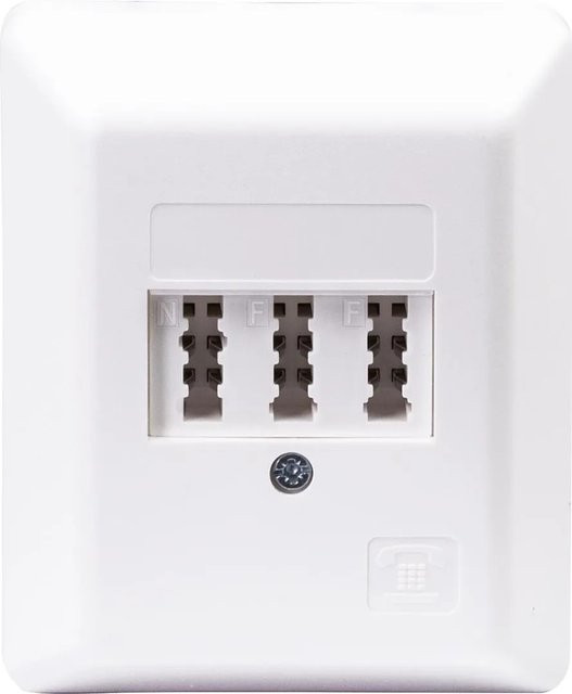 Schwaiger TAE Anschlussdose NF/F Weiß Aufputz-Installation - Bild 1