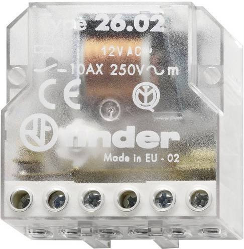 Finder Stromstoß-Schalter Unterputz 26.02.8.230.0000 mit 2 Schließern 230 V/AC 10A 2500 VA transparent - Bild 1