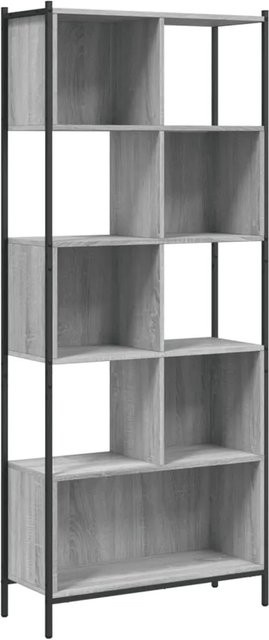 vidaXL Bücherregal Grau Sonoma, modernes Wandregal aus Holzwerkstoff und Metall, B/T/H: 72 x 28 x 172 cm - Bild 1