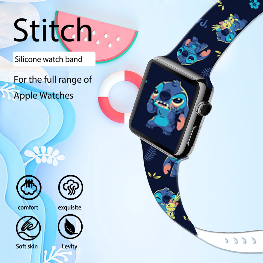 Disney Stitch Uhrenarmband Silikon, Bunt, Unisex - Bild 3