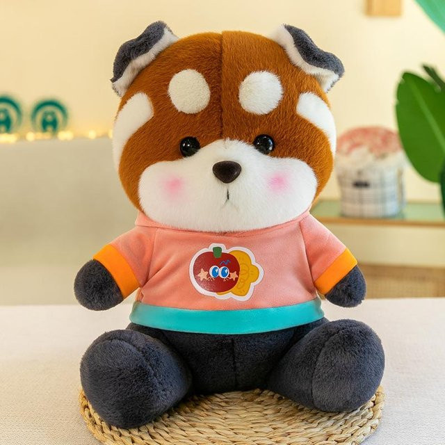 Roter Panda Plüschtier, dunkelbraun, 45cm - Bild 1
