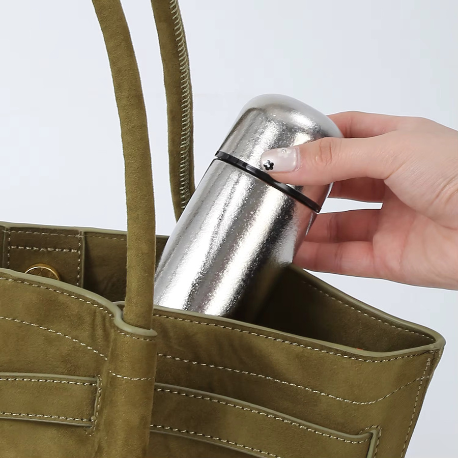 Apuraa Mini-Titan-Thermobecher in Silber, isolierte Kaffeetasse aus Titan und Edelstahl mit 150 ml Volumen - Bild 4