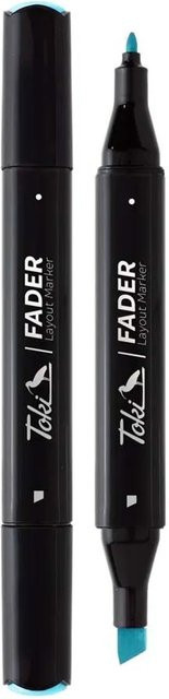 Toki Marker Fader Set mit 66 Farben in Pastellblau und Chisel-Spitze - Bild 1