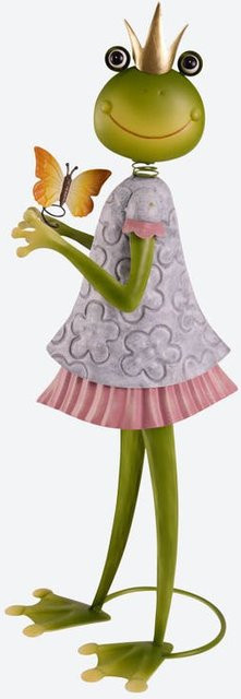 NKD Deko-Frosch aus Metall in Grün, B/T/H: 49 x 16 x 17,5 cm - Bild 1