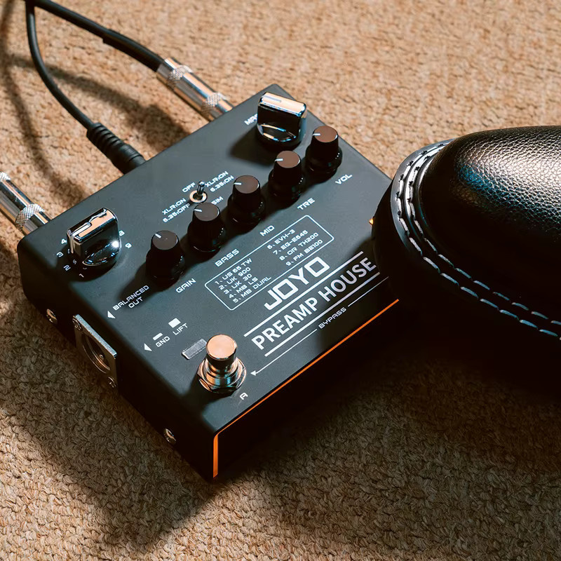 JOYO R-15 Preamp House E-Gitarren-Effektpedal in Schwarz mit zweikanaligem Cabinet-Simulator, 9 Verstärker-Vorverstärkern und 18 Klangen - Bild 3