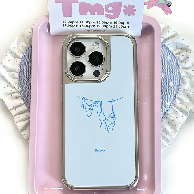 Koreanische Handyhülle für iPhone 11 bis iPhone 17 Pro Max, luxuriöse transparente weiche Rückseiten-Abdeckung, Blau und Transparent - Bild 1