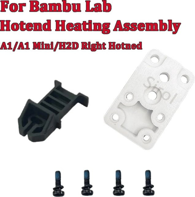 Bambu Lab Hotend Heizblock aus Zirkonoxid für A1 und A1 Mini mit Montage-Kit für rechte Montage - Bild 1